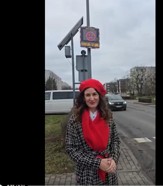 12 grudnia zamontowaliśmy nową tablicę do mierzenia prędkości