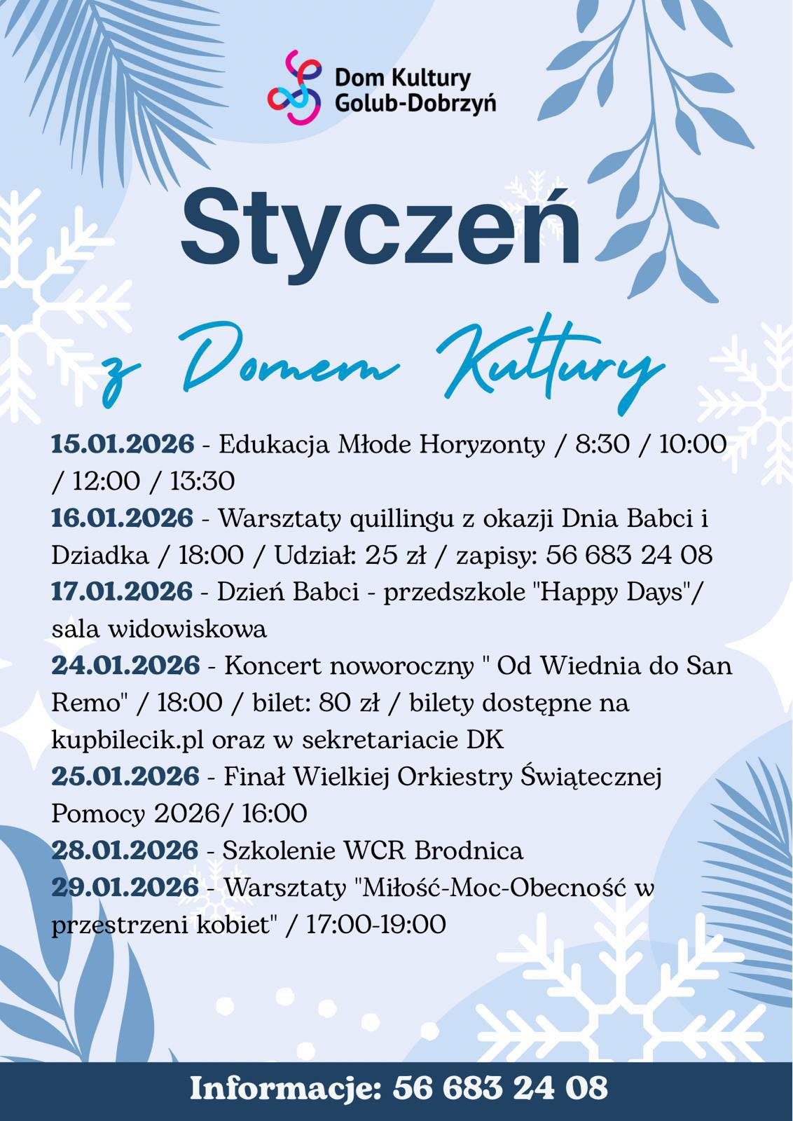 Styczeń w Domu Kultury