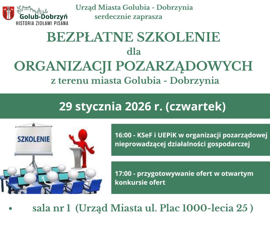 Szkolenie dla organizacji pozarządowych z Golubia-Dobrzynia