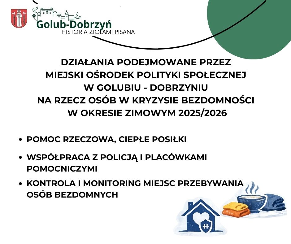Działania podejmowane przez MOPS na rzecz osób w kryzysie bezdomności w okresie zimowym 2025/2026