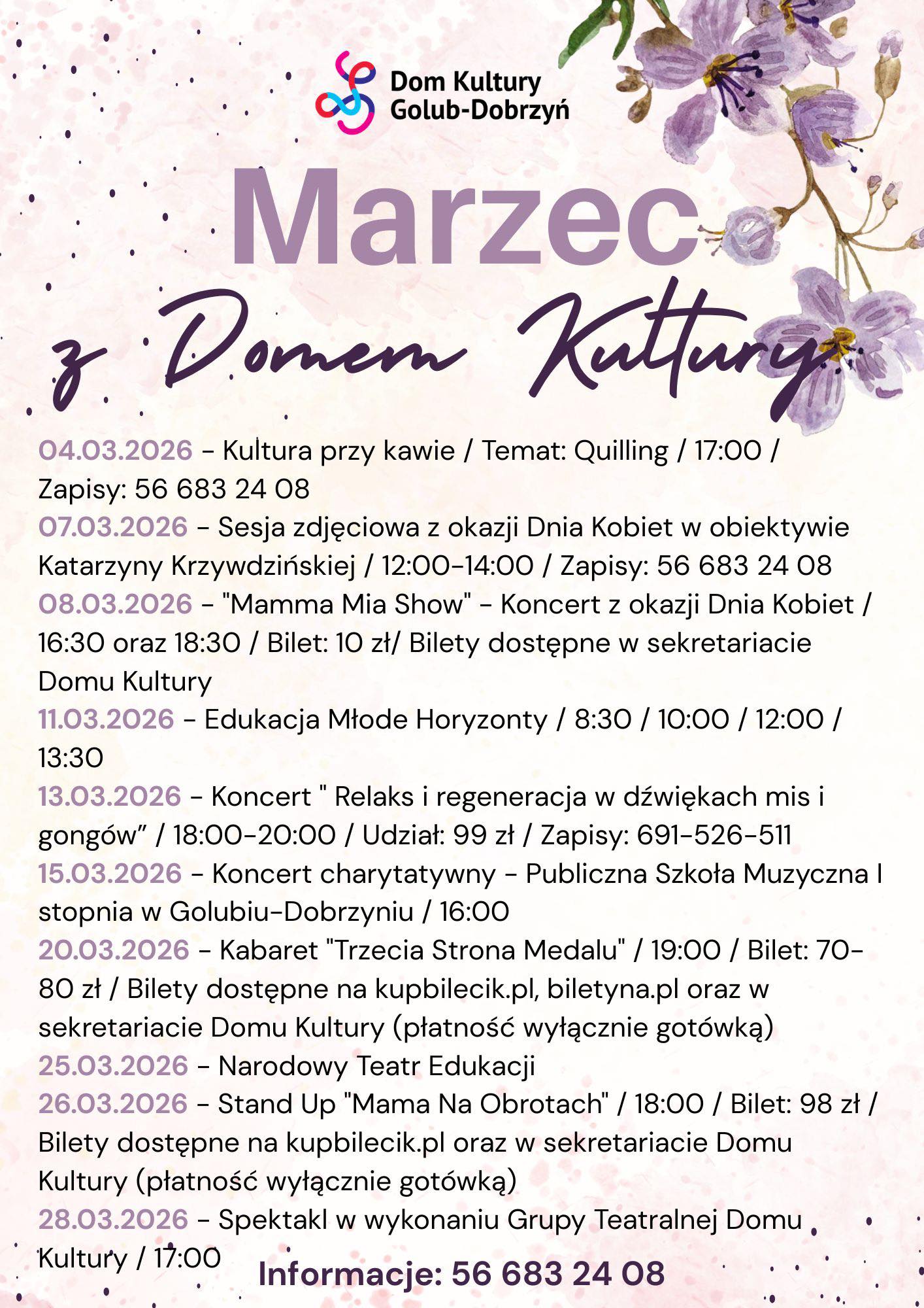 Kalendarz wydarzeń w marcu 2026 r.