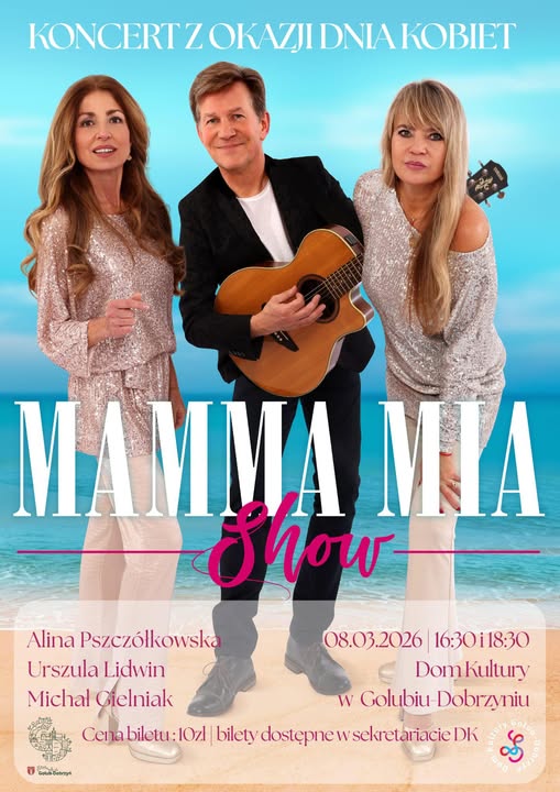 plakat z informacją o koncercie z okazji Dnia Kobiet