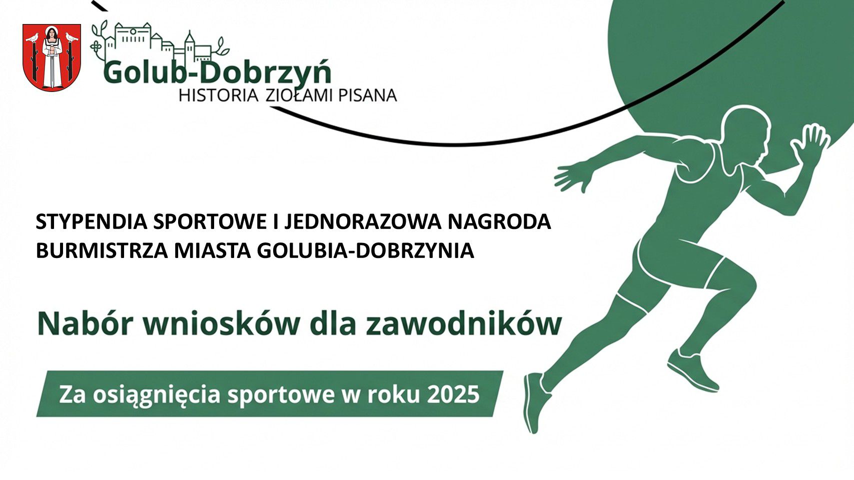 Trwa nabór wniosków o Stypendium Sportowe oraz Jednorazową Nagrodę Burmistrza Miasta na rok 2026.