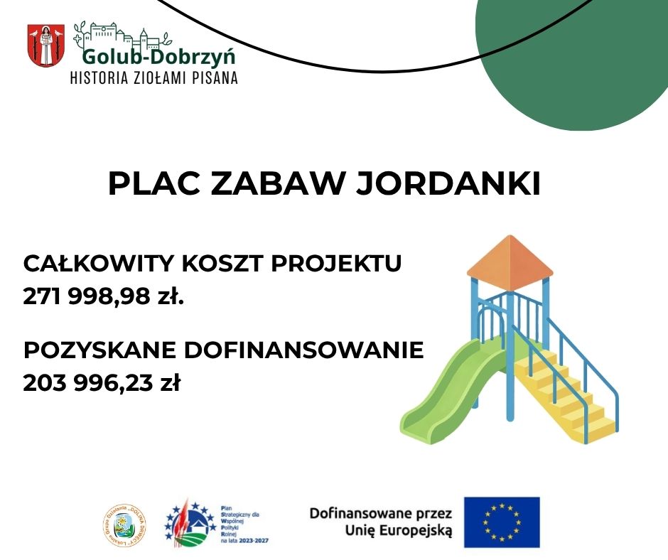 Podpisanie umowy o przyznanie pomocy  na realizację zadania pn.: "Modernizacja placu zabaw na terenie Ośrodka Sportu i Rekreacji w Golubiu-Dobrzyniu".