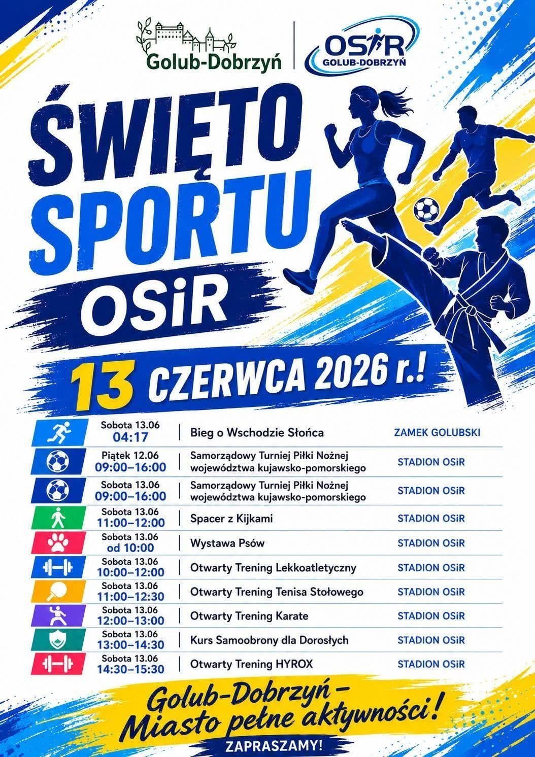 plakat z informacją o Święcie Sportu